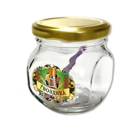 Банка для специй стекло 200мл с мет.крышкой Гвоздика (8) Банка для специй стекло 200мл с мет.крышкой Гвоздика (8)