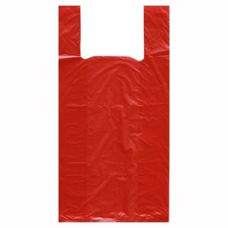 Пакет-майка 45*25*12см 10мкм полиэтилен красный/борд. (5000/200)