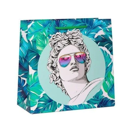 Пакет подарочный 22*22*11см  Модный Аполлон с глянцевой ламинацией