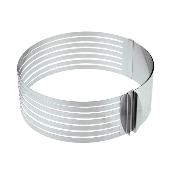 Форма-слайсер раздвижная для нарезки коржей 24-30см нерж.сталь