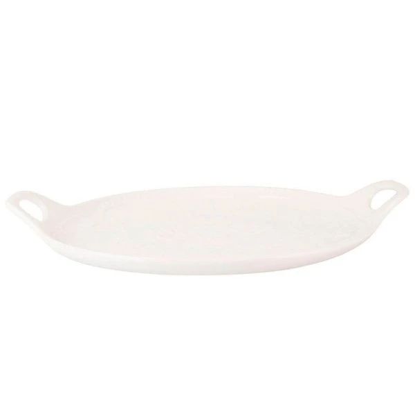 Блюдо 23*19,5*2см фарфор МАРШМЕЛЛОУ с ручками (24)