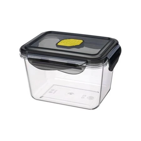 Контейнер пищевой СВЧ 700мл 140*110*90мм пластик BRILLIANT с клапаном герметичный черный (8)