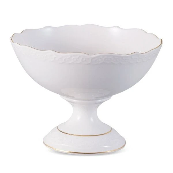 Конфетница 16см фарфор КРУЖЕВО (6)