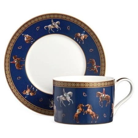 Чайный набор 2пр фарфор Horse club на 1 персону 300мл (36)