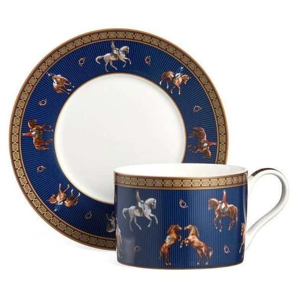 Чайный набор 2пр фарфор Horse club на 1 персону 300мл (36)