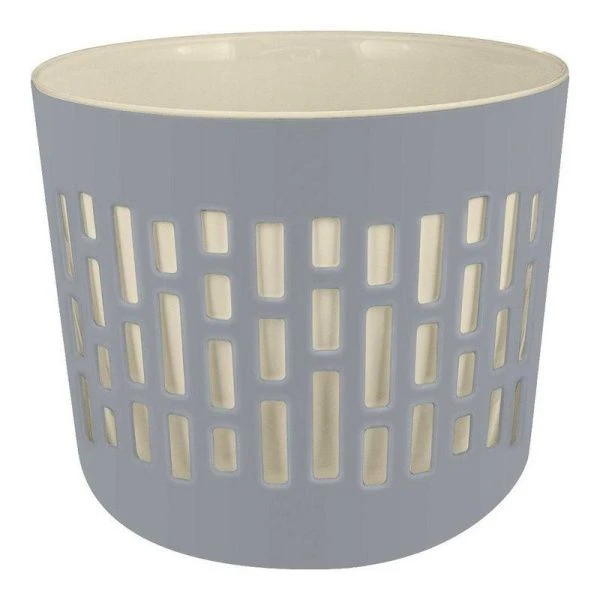 Горшок для цветов 800мл со вставкой 700мл пластик БЕРГЕН серый шторм (16)