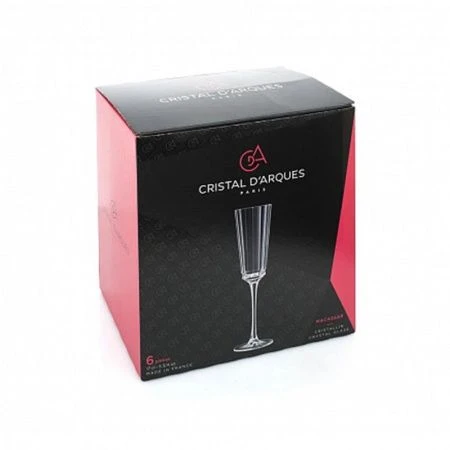 Бокалы для шампанского набор 6шт 170мл Хрусталь МАКАССАР Q4335 (4)