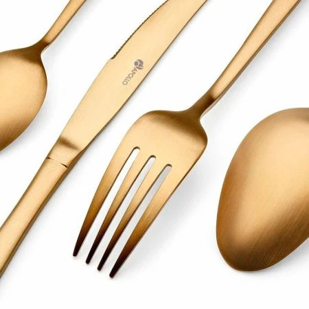 Набор столовых приборов 16пр нерж.сталь Lungo Matt Gold LMG-16 (4)