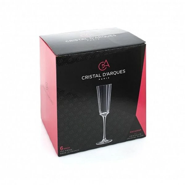 Бокалы для шампанского набор 6шт 170мл Хрусталь МАКАССАР Q4335 (4)