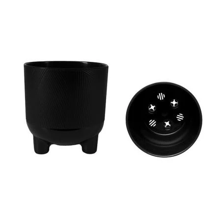 Горшок цветочный 4,3л 19*20см пластик ФИТА с вкладкой черный (8)