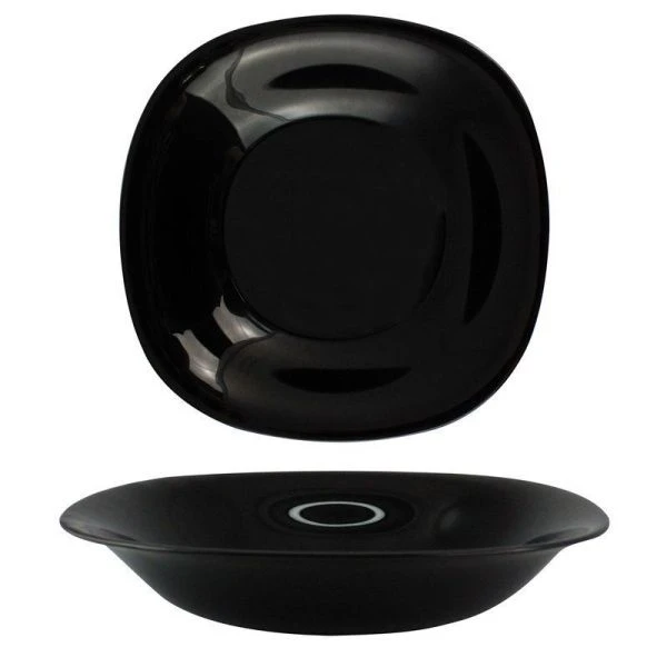 Тарелка глубокая 21см стеклокерамика КАРИН НЬЮ БЛЭК L9818