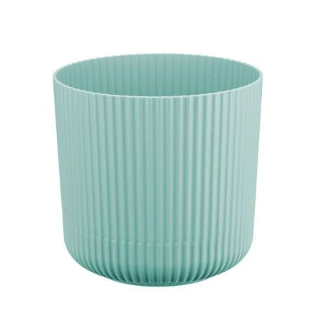 Кашпо 2,5л d160мм пластик ВЕЛЬВЕТ морская волна с пристегнутым поддоном (16)