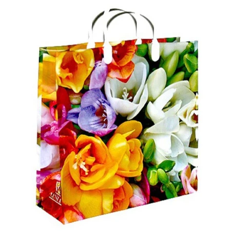 Пакет с пластиковой ручкой 30*30*10см Разноцветие 02-135 (20/200)