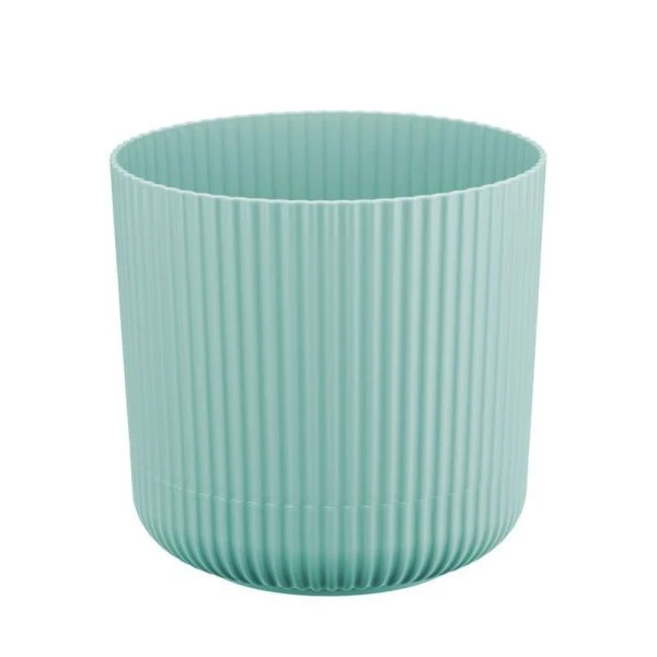 Кашпо 2,5л d160мм пластик ВЕЛЬВЕТ морская волна с пристегнутым поддоном (16)