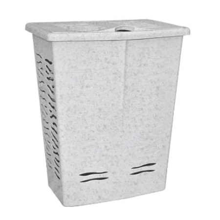 Корзина для белья 60л пластик AQUA мраморный 48*34*59,5см (6)