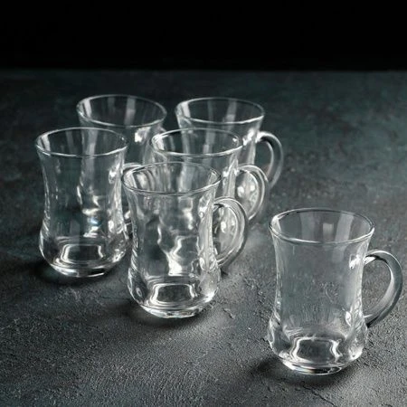 Кружки набор 6шт 140мл стекло АРМУД ЧАЙ И КОФЕ (4)