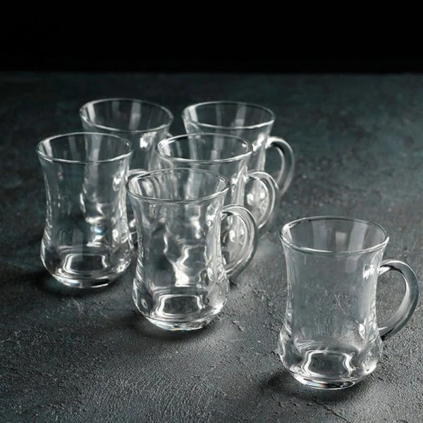 Кружки набор 6шт 140мл стекло АРМУД ЧАЙ И КОФЕ (4)
