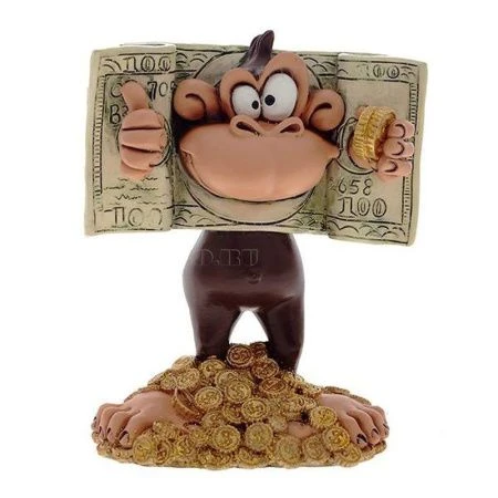 Фигурка Обезьяна. Чтоб на Вас напали деньги, полистоун 9,7*6,2 Фигурка Обезьяна. Чтоб на Вас напали деньги, полистоун 9,7*6,2