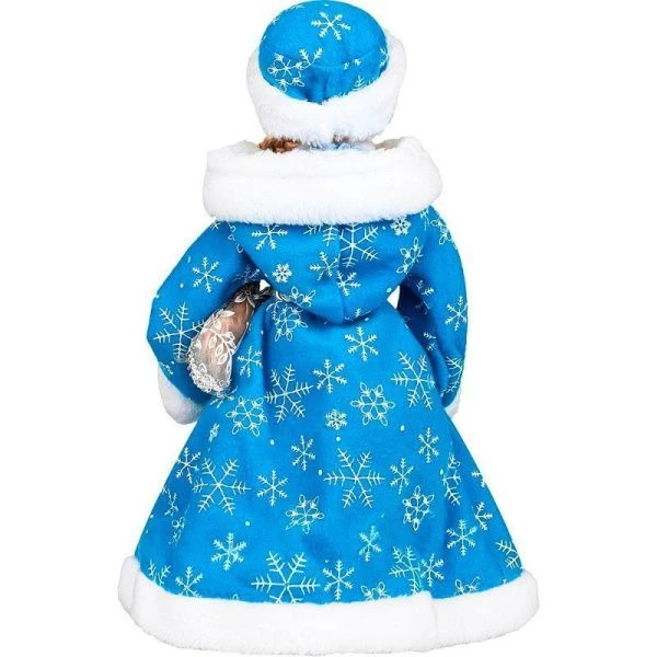 Внучка деда мороза в голубой шубе, с мелодией, 40 см Т-6821