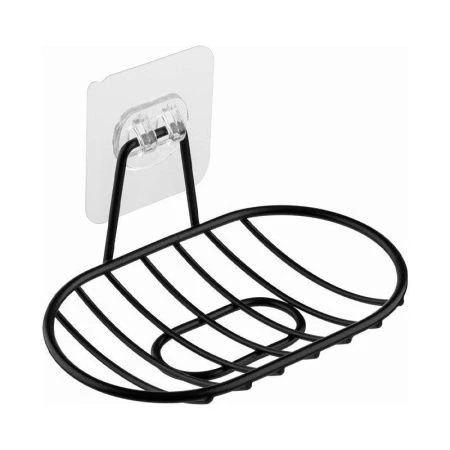 Мыльница подвесная 14,3*8,5*2,5см металл BLACK (20)