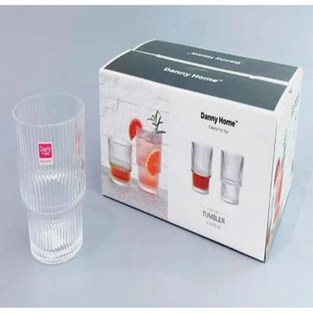 Стаканы высокие набор 6шт 470мл 9*13см стекло подар.уп 1988-229/JC-18277 (8)