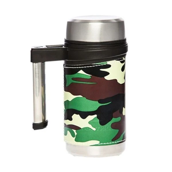 Термокружка вакуумная 500мл нерж.сталь Арктика с ручкой пласт.корпус хаки арт. 406-500 ВЫВОД