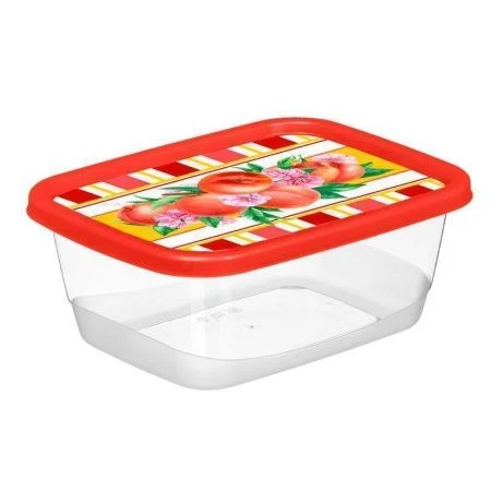 Контейнер пищевой 850мл пластик СИЛИЦИЯ прямоугольный красный (20) 223135806/04
