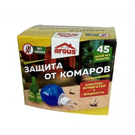 Фумигатор с жидкостью 30мл без запаха (действие 45ночей) ARGUS (24)