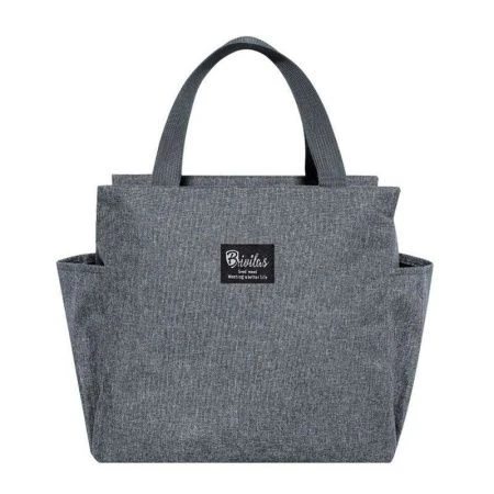 Термосумка 8,7л 25*14*25см текстиль серая DFB104grey (100)