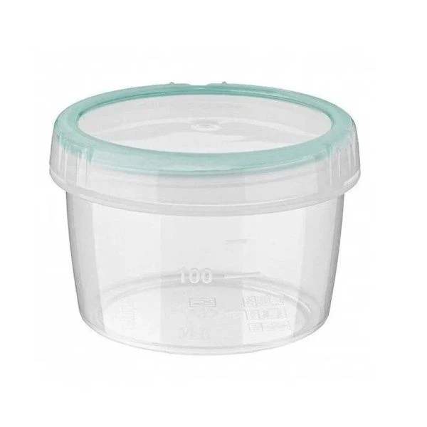 Контейнер пищевой 250мл 9*6,2см пластик ВИНТАЖ с завинчивающейся крышкой (18)