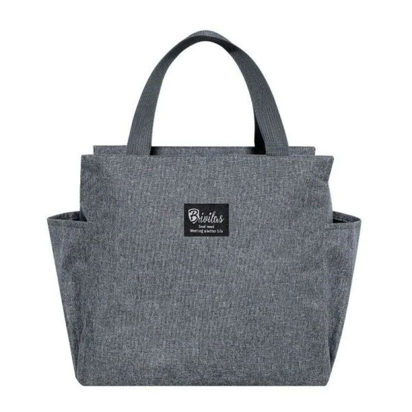 Термосумка 8,7л 25*14*25см текстиль серая DFB104grey (100)