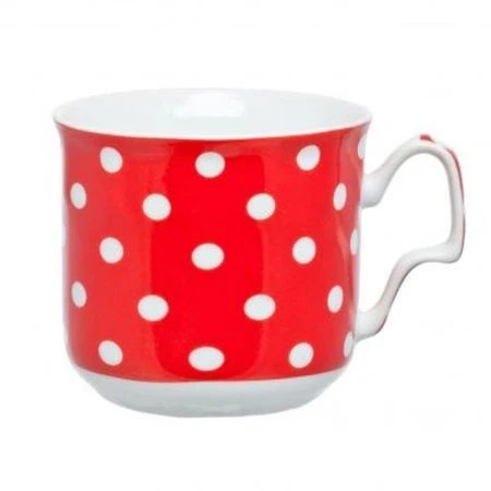 Кружка 400мл фарфор ЮЛИЯ КРАСНЫЙ ГОРОХ TYMY400 (48)