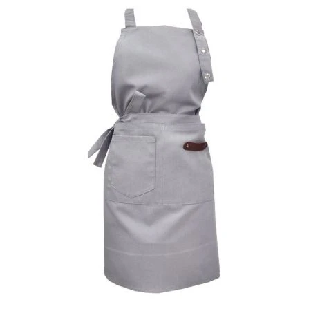 Фартук кухонный 70*80см хлопок/полиэстер серый PG-352