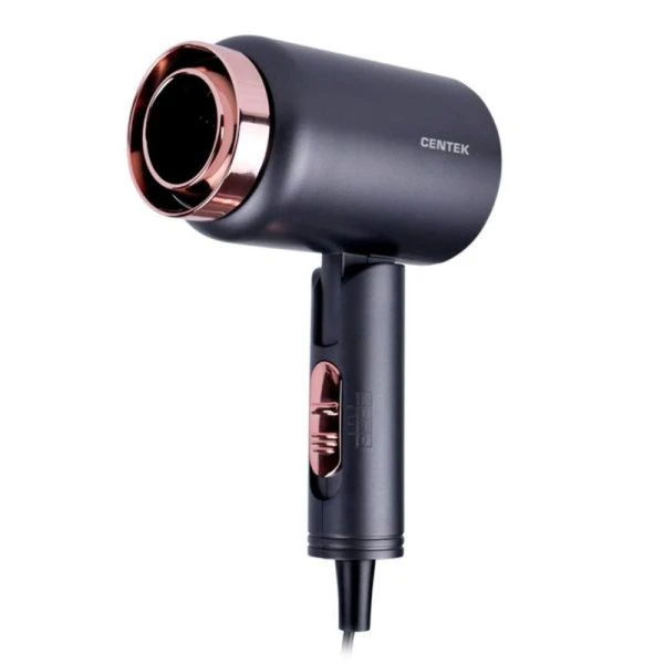 Фен складной пластик Centek CT-2202 серый 1600Вт, 3 скорости, 2 t° режима (24)