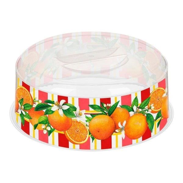 Крышка для СВЧ 25см пластик Bergamo СИЛИЦИЯ прозрачная с декором (13) 223136101/00