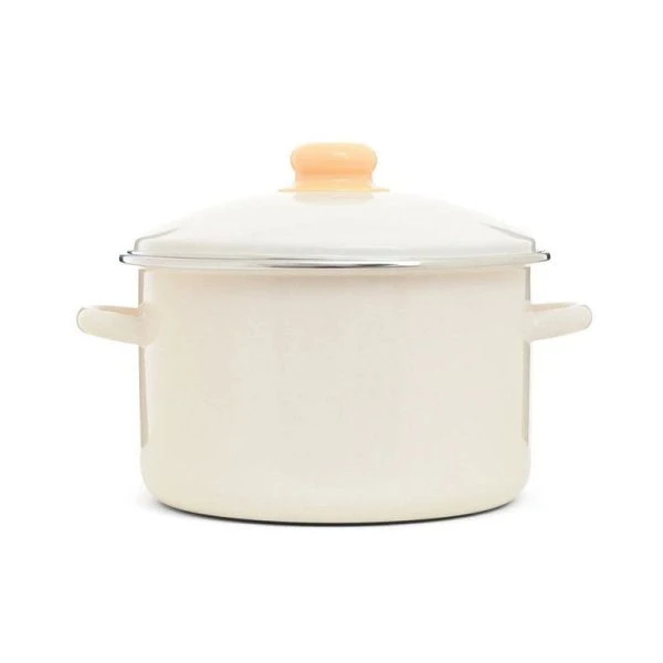 Кастрюля 4,5л эмаль Жемчужная цилиндрическая (4)