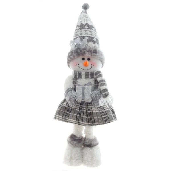 Игрушка мягкая Снеговик L18 W13 H73см 2в.