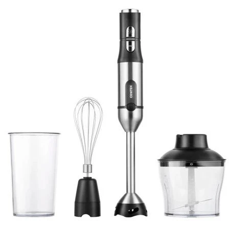 Блендер погружной нерж.сталь Centek CT-1332 черн/сталь 1500Вт, турбо режим, стакан, чоппер (6)