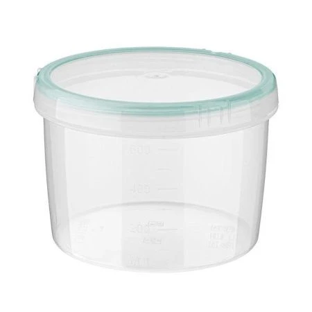 Контейнер пищевой 750мл 12,5*9см пластик ВИНТАЖ с завинчивающейся крышкой (21)