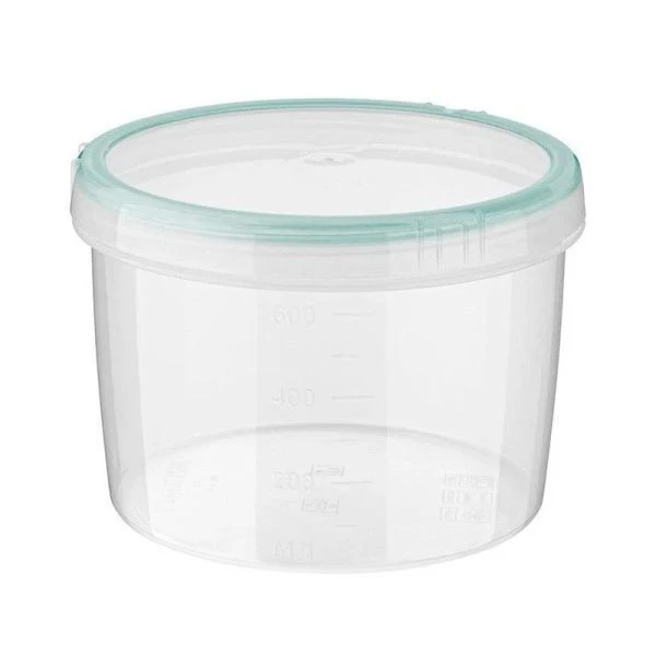 Контейнер пищевой 750мл 12,5*9см пластик ВИНТАЖ с завинчивающейся крышкой (21)