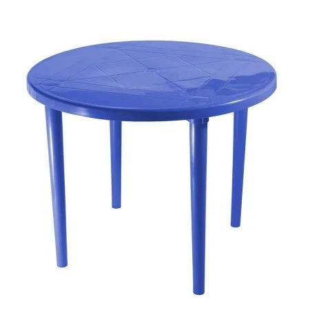 Стол круглый d910мм пластик синий (1)