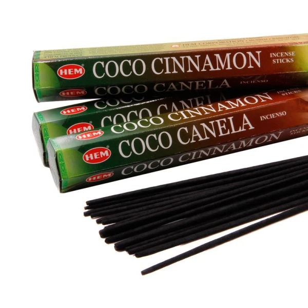 Благовония шестигранник 20 палочек HEM Coconut Cinnamon Кокос Корица 186C_C (6) Благовония шестигранник 20 палочек HEM Coconut Cinnamon Кокос Корица 186C_C (6)