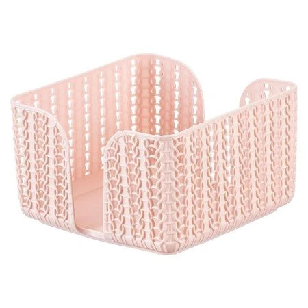 Салфетница 8,5*14*14см пластик ВЯЗАНИЕ Чайная роза (16)