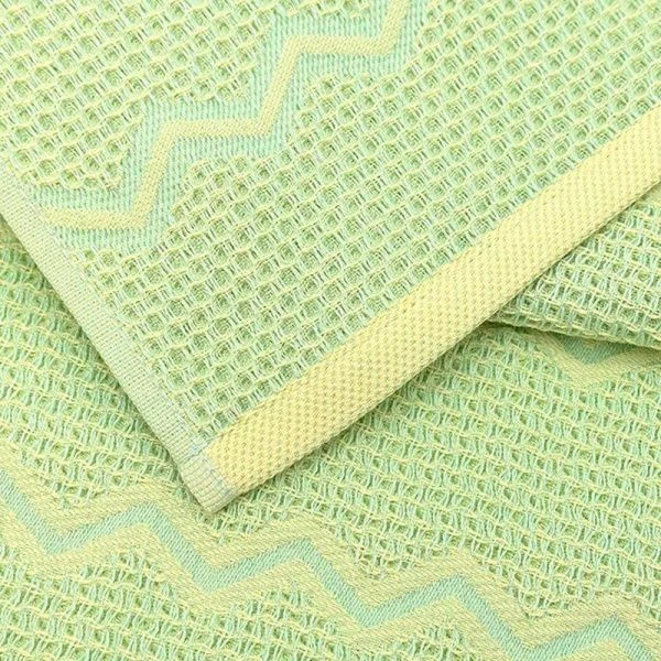 Полотенце вафельное 50*90см Зигзаг мятный м7806_34 M Полотенце вафельное 50*90см Зигзаг мятный м7806_34 M