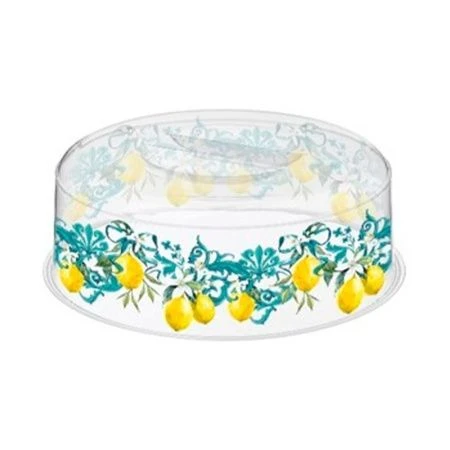 Крышка для СВЧ 25см пластик СИЦИЛИЙСКИЙ ЛИМОН прозрачная (13) 221142401/0007