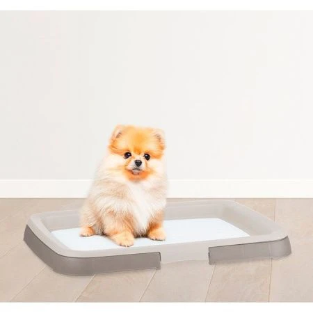 Лоток для собак под пеленку 45*34см пластик смоки (5)