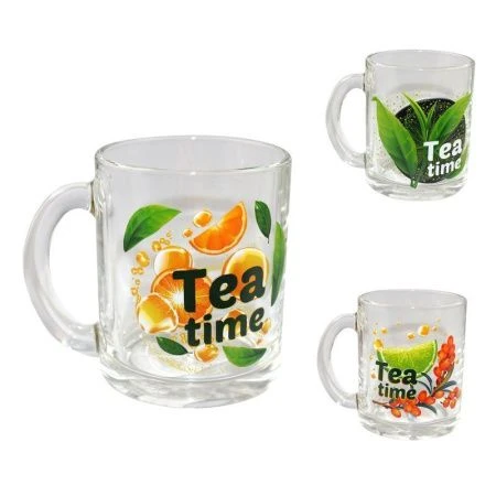 Кружка 320мл стекло Чайная ВРЕМЯ ЧАЯ 04с1208 (24)