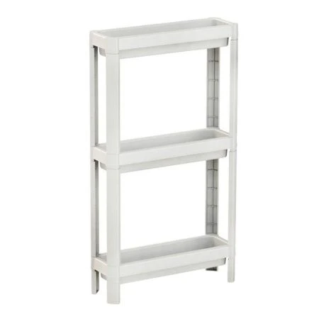 Этажерка прямая 3 секции 398*127*700мм пластик Kleo белый (8)