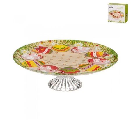 Блюдо для яиц на ножке 25см стекло Светлая Пасха (4) Блюдо для яиц на ножке 25см стекло Светлая Пасха (4)