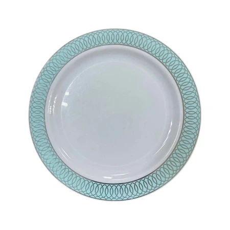 Тарелка одноразовая пластик 180мм набор 6шт Complement Spiral белая (20)